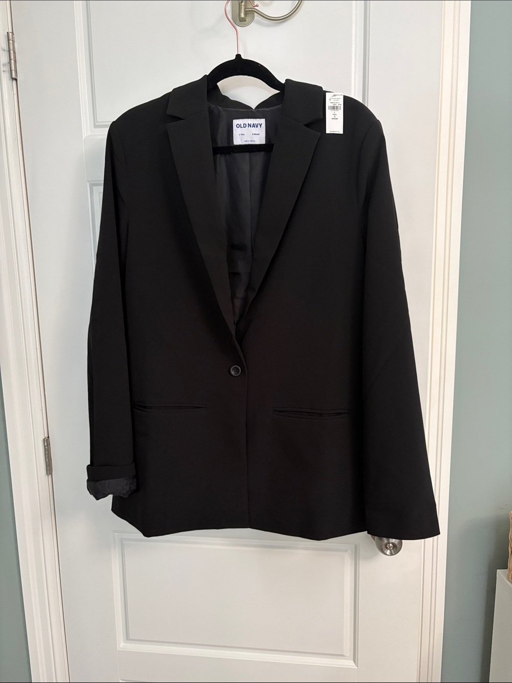 Old Navy Black Single-Button Notch Lapel Blazer